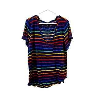 Torrid size 3 rainbow striped shirt